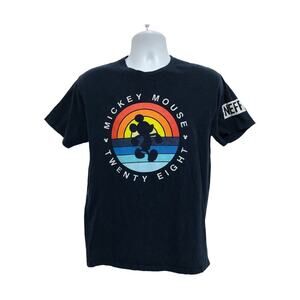 Disney Neff Mens Mickey Mouse T Shirt Navy Blue Size Medium M
